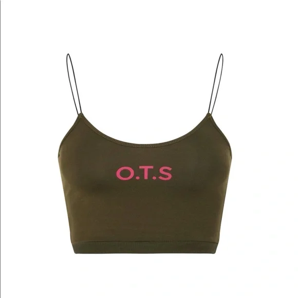 NWT OTS dark khaki boxer crop top - Picture 5 of 9